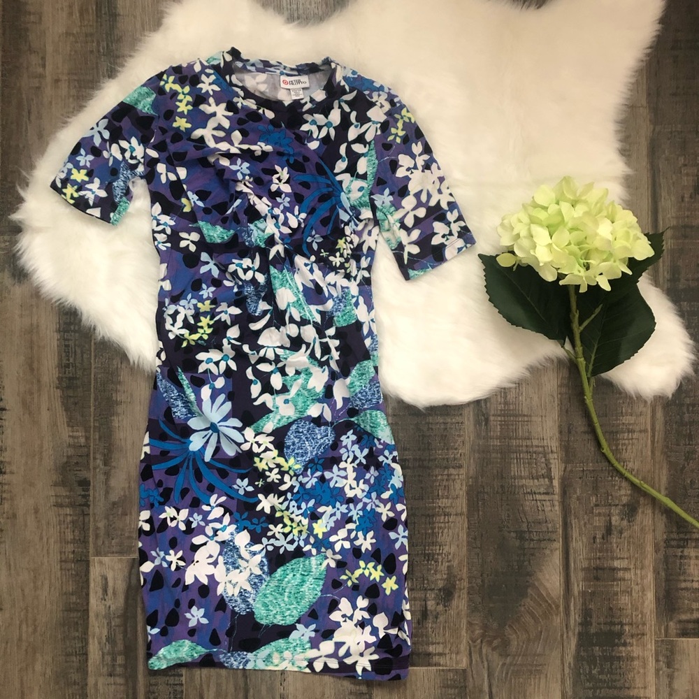 Peter Pilotto for Target Blue Floral Mini Dress - Picture 2 of 4